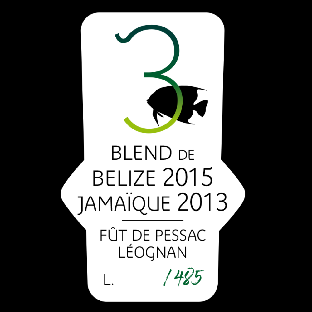Etiquette - Blend Bélize Jamaïque vieillit en fût de vin français