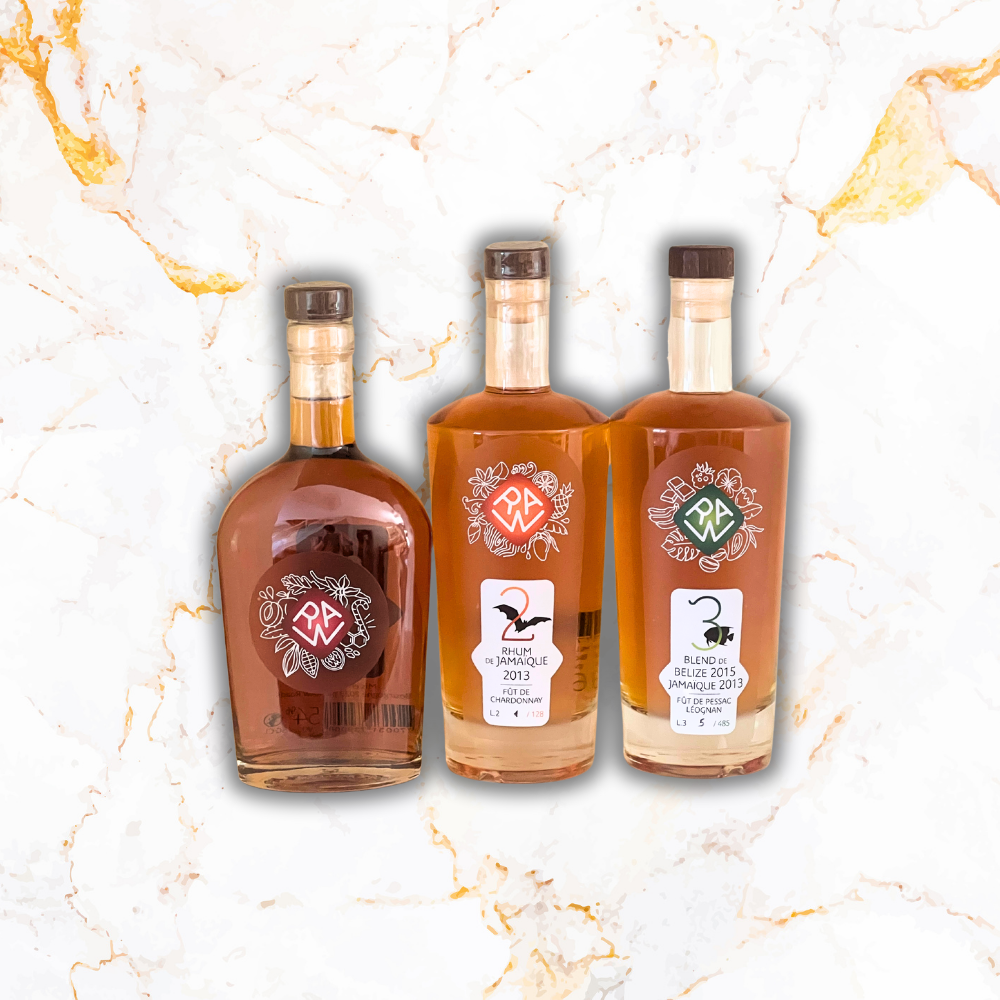 Pack trois cuvées rhum RAW Roads
